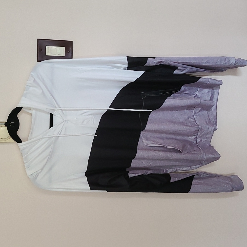 Hooded Sweatshirt 2XL white black gray